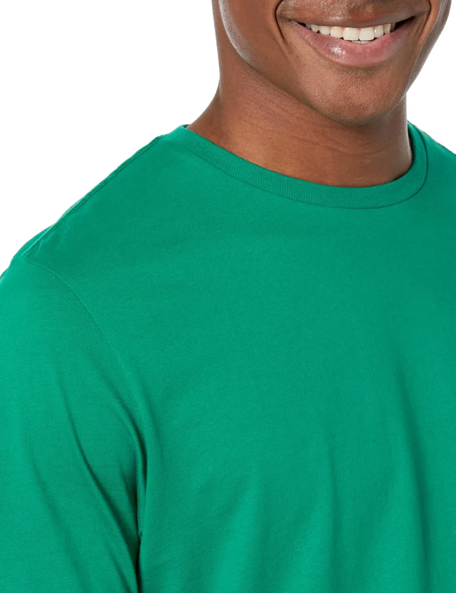 Amazon Essentials Hombre Camiseta de Cuello Redondo de Algodón Manga Corta Corte Clásico