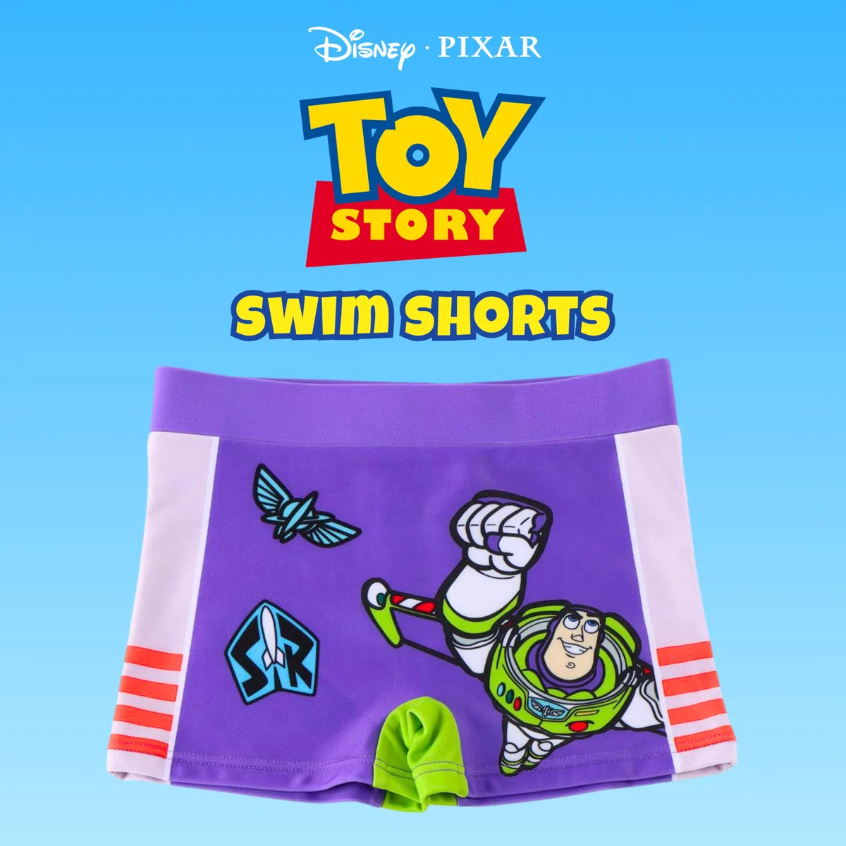 Disney Pixar Toy Story Bañador para Niño, Buzz Lightyear Shorts de Baño Boxer, Bañador de Natación Infantil, Tallas 3 a 8 Años