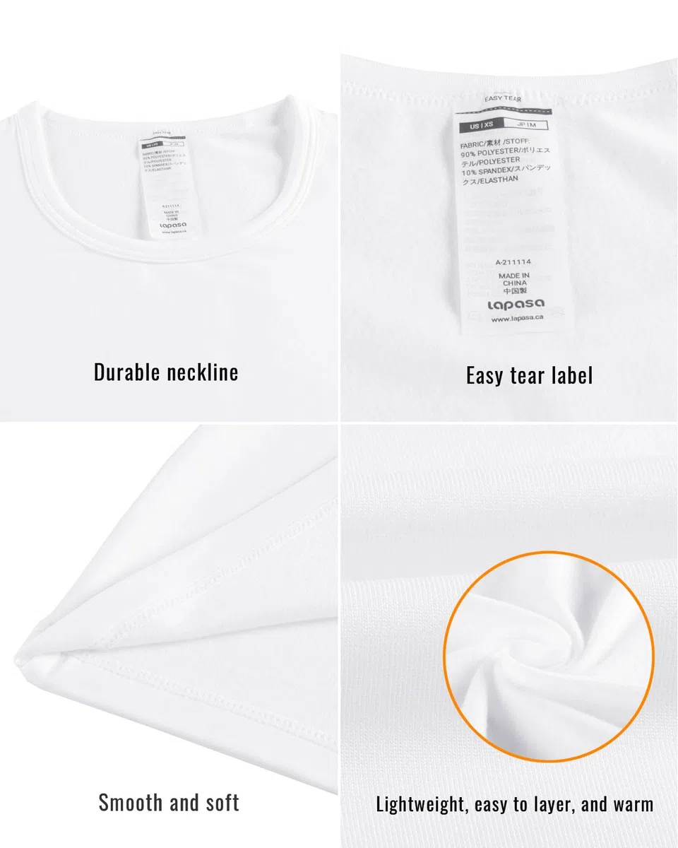 LAPASA Camiseta Termica Manga Larga Mujer (Pack de 1 & 2) Extra Cálido Camisa Interior Thermal Top Baselayer Frío Extremo Elastico Montaña Esqui Deporte Invierno L15/L39/L42