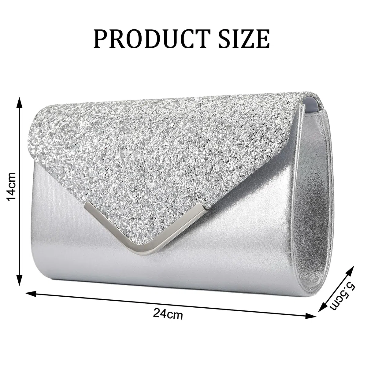 Bolso de Mano de Mujer con Cadena Elegante, Bolsos Clutch Fiesta de Noche Brillante con Cadena, Citas Románticas y Eventos de Noche, para Boda, Fiesta, Cóctel, Graduación, Vacaciones