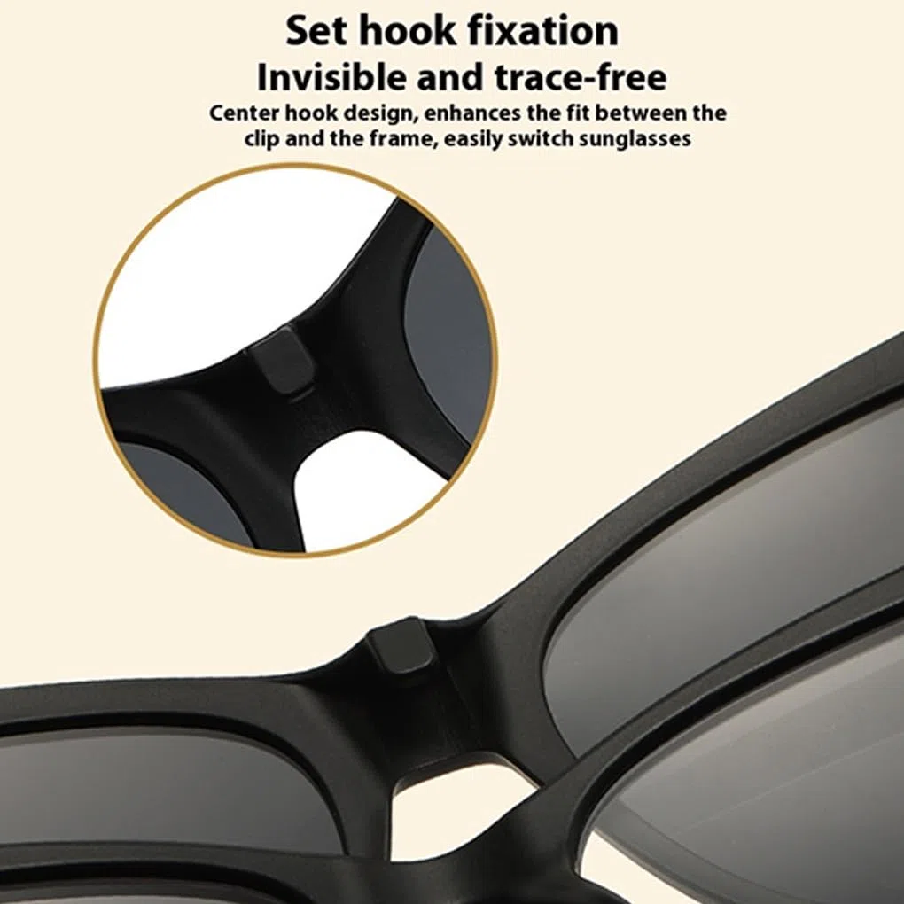 Gafas de sol polarizadas con clip magnético para hombre y mujer, duraderas, modernas, con piezas intercambiables, para PC.