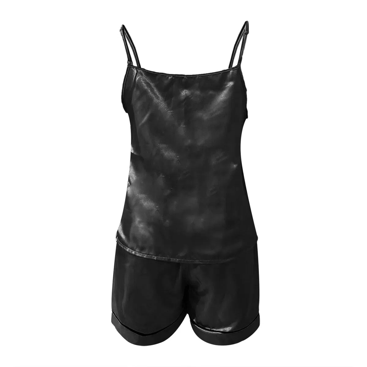 Conjunto de pijama de 4 piezas de satén y seda con mangas largas y botones para adolescentes y niñas