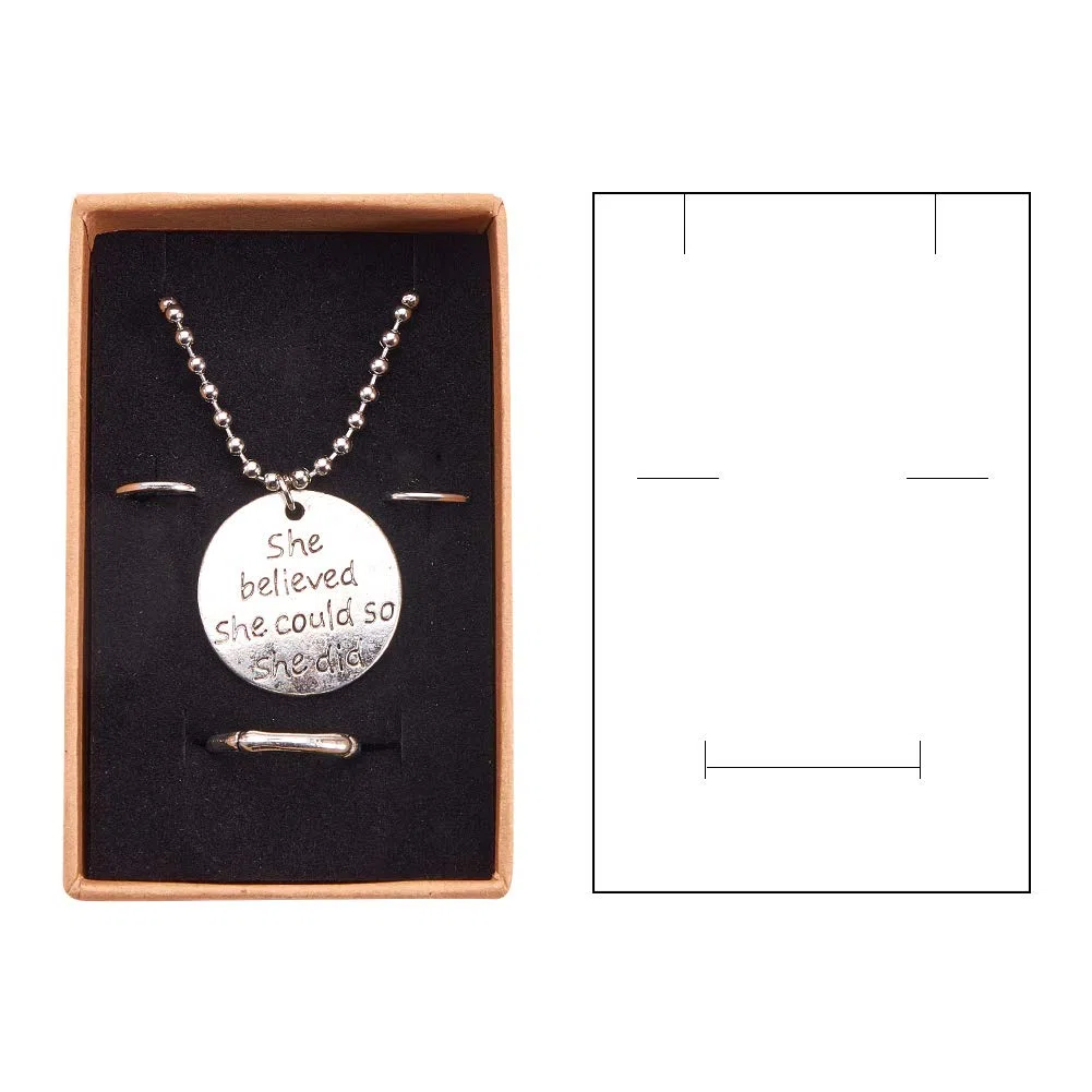 Craftdady Paquete de 24 cajas de joyería rectangulares de cartón kraft marrón, caja de regalo pequeña para anillos, collares, embalaje, boda, fiesta, cumpleaños, caja de regalo, 8 x 5 x 3,5 cm