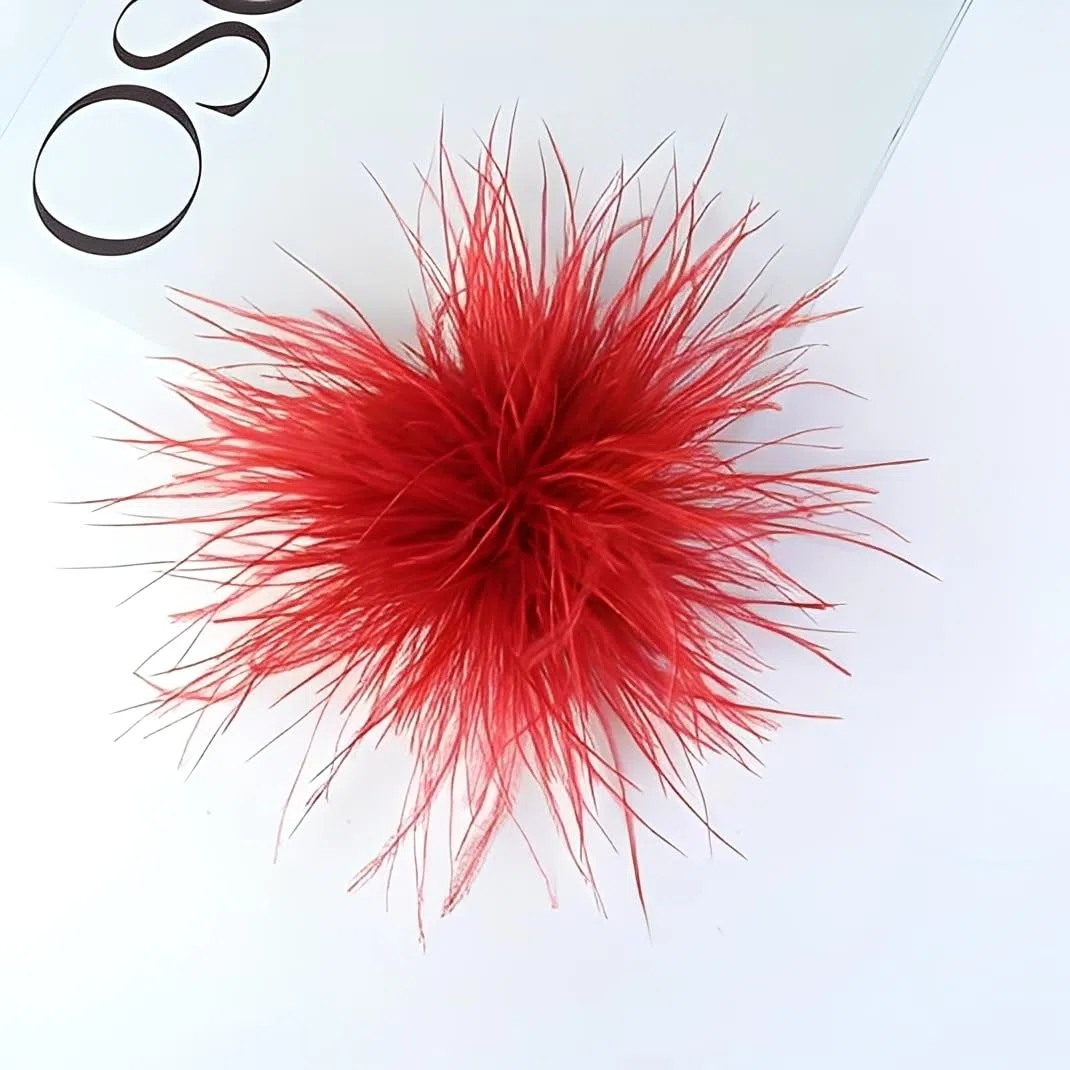 Delicado broche de flores de plumas, pin de solapa floral de gran tamaño para mujeres y hombres, ramillete de tela de 15 cm para chal, vestido, boda, fiesta, baile, banquete, accesorio de joyería de
