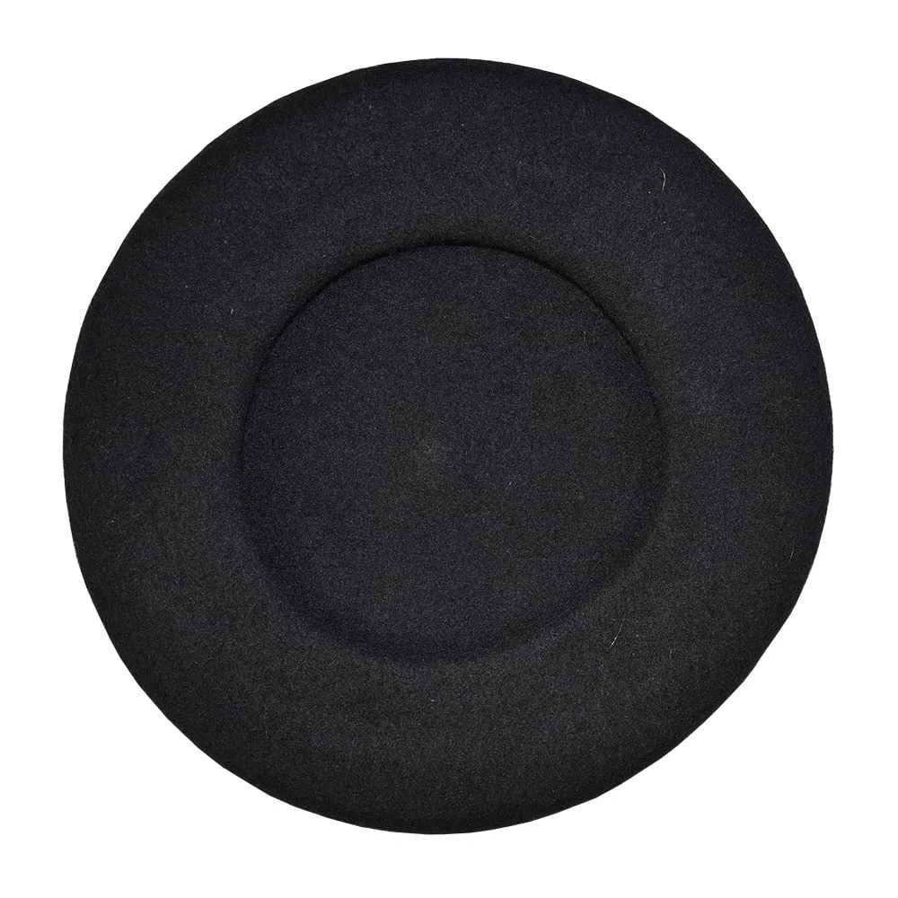 Hombres Adultos Unisex Sólido Lana Artista Sombrero de Boina Francés