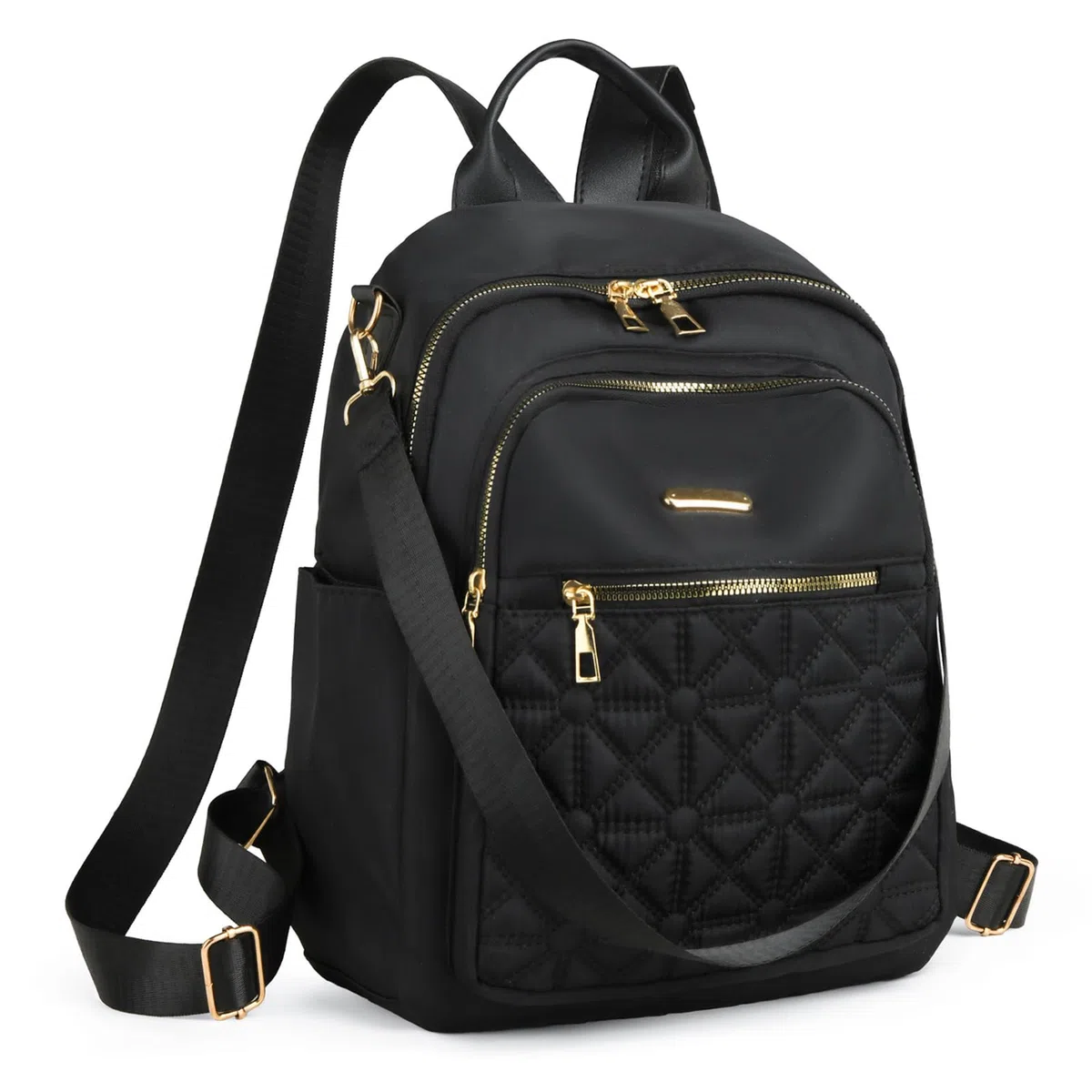 Mochila Antirrobo para Mujeres y Chicas, Bolso Mochila Multifuncional Casual, Bolsa de Viaje Casual, Bandolera Multifuncional, Adecuado para Viaje Escuela Compras y Trabajo, Negro