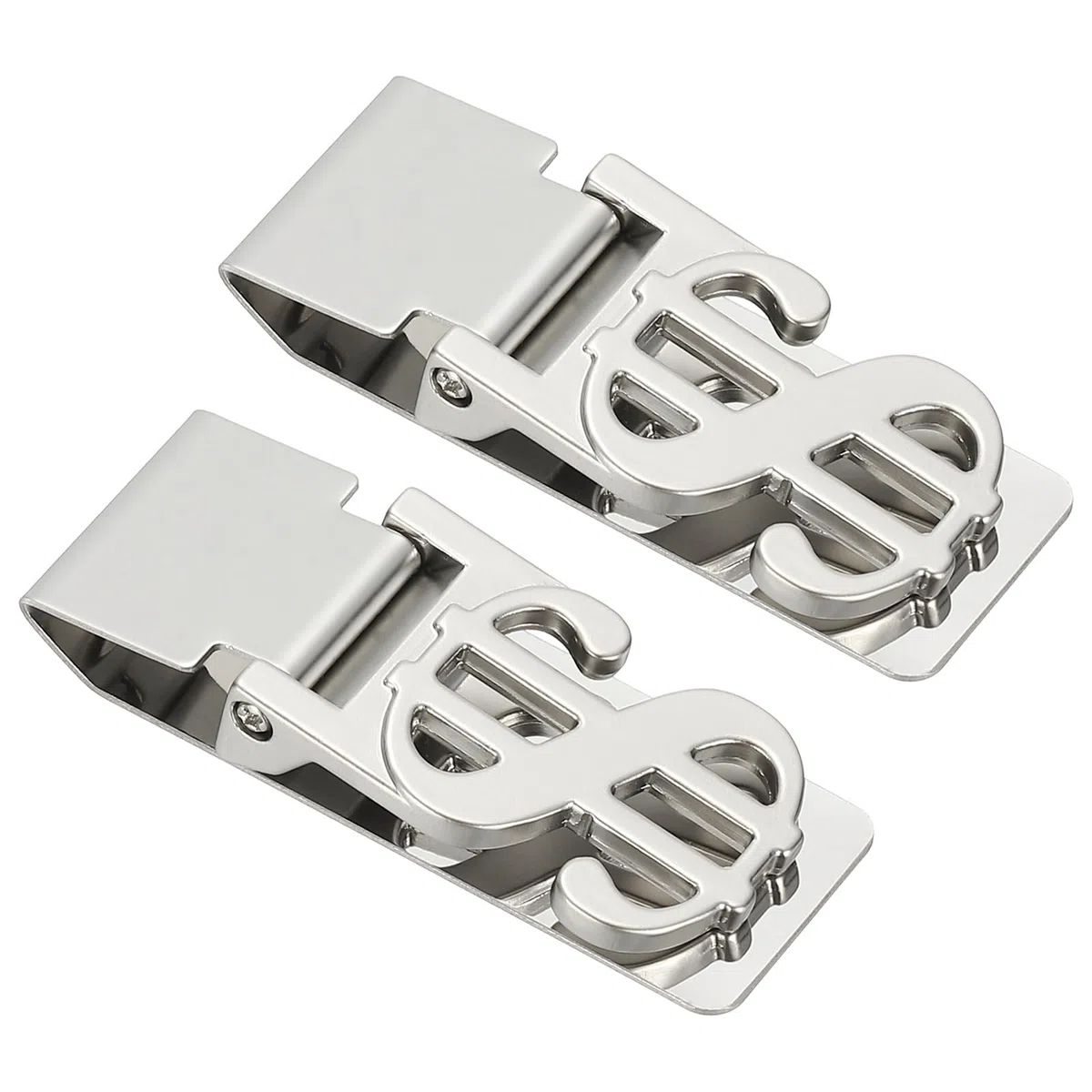 PATIKIL 2 Piezas De Clip para Dinero De Acero Inoxidable, Clip De Billetera Delgado De Metal para Hombres Portadineros Plateados Billetera para Tarjetas De Crédito Y De Negocios
