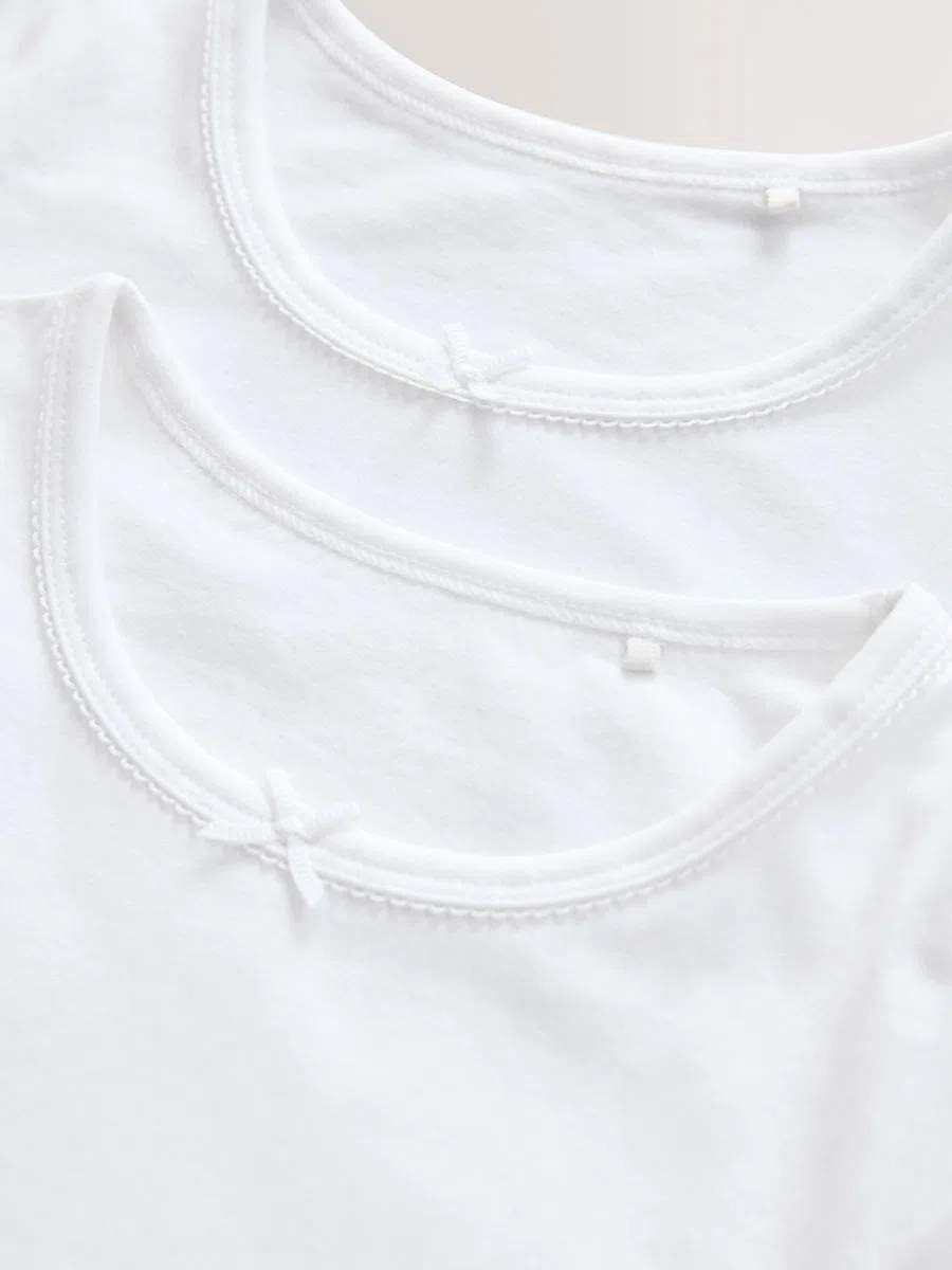 NEXT Niñas Pack de 2 camisetas de manga larga Blanco 9-10 Años