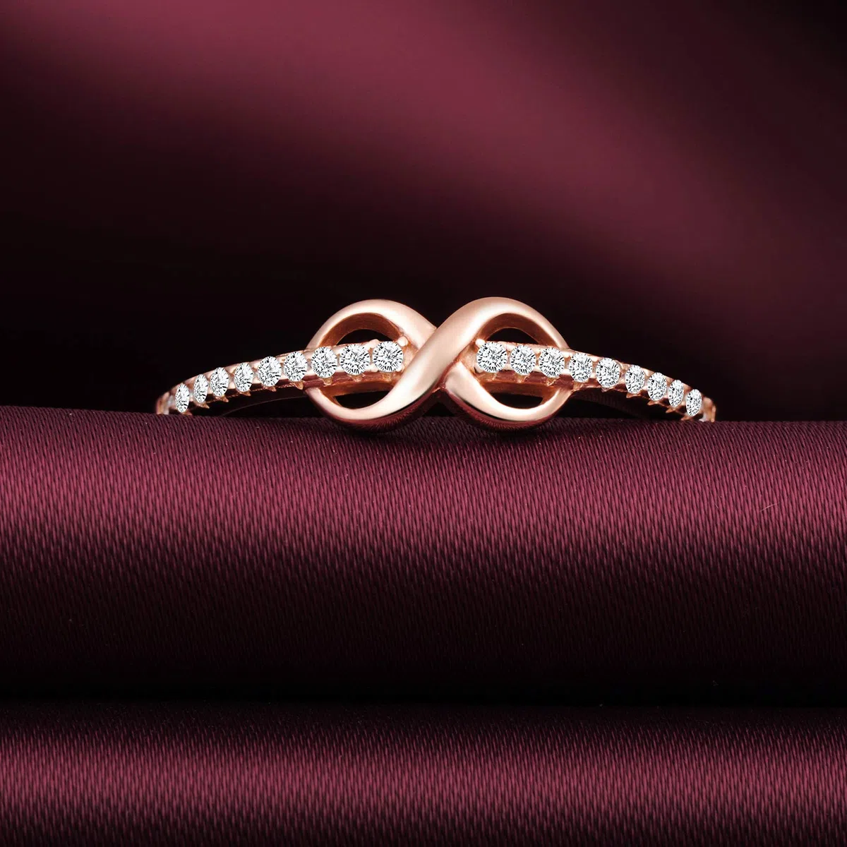 Yumilok - Anillo de plata 925, anillo ajustable para mujer, anillo de compromiso abierto, anillo símbolo de infinito, anillo de boda, talla ajustable, circonita incrustada, para Navidad y cumpleaños,