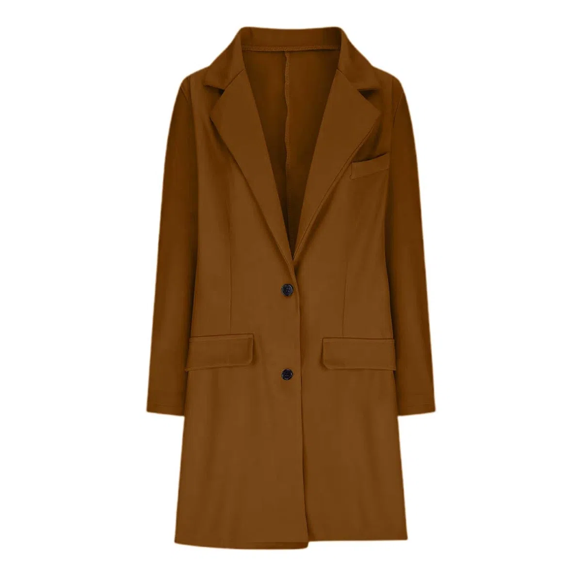 Blazer de Mujer Casual – Saco Largo de Manga Larga con Botón y Estilo Elegant Elegante