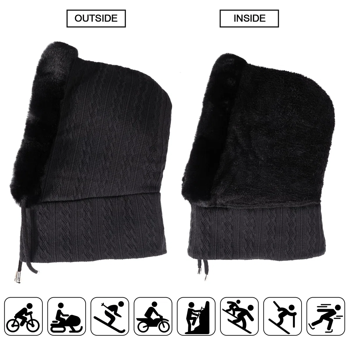 TAGVO Pasamontañas Termico para Mujer, Pasamontañas Invierno Capucha Polar Máscara de Esquí Balaclava Máscara Polar Multifuncional para Clima Frío Esquí al Aire Libre Montaña Camping Senderismo