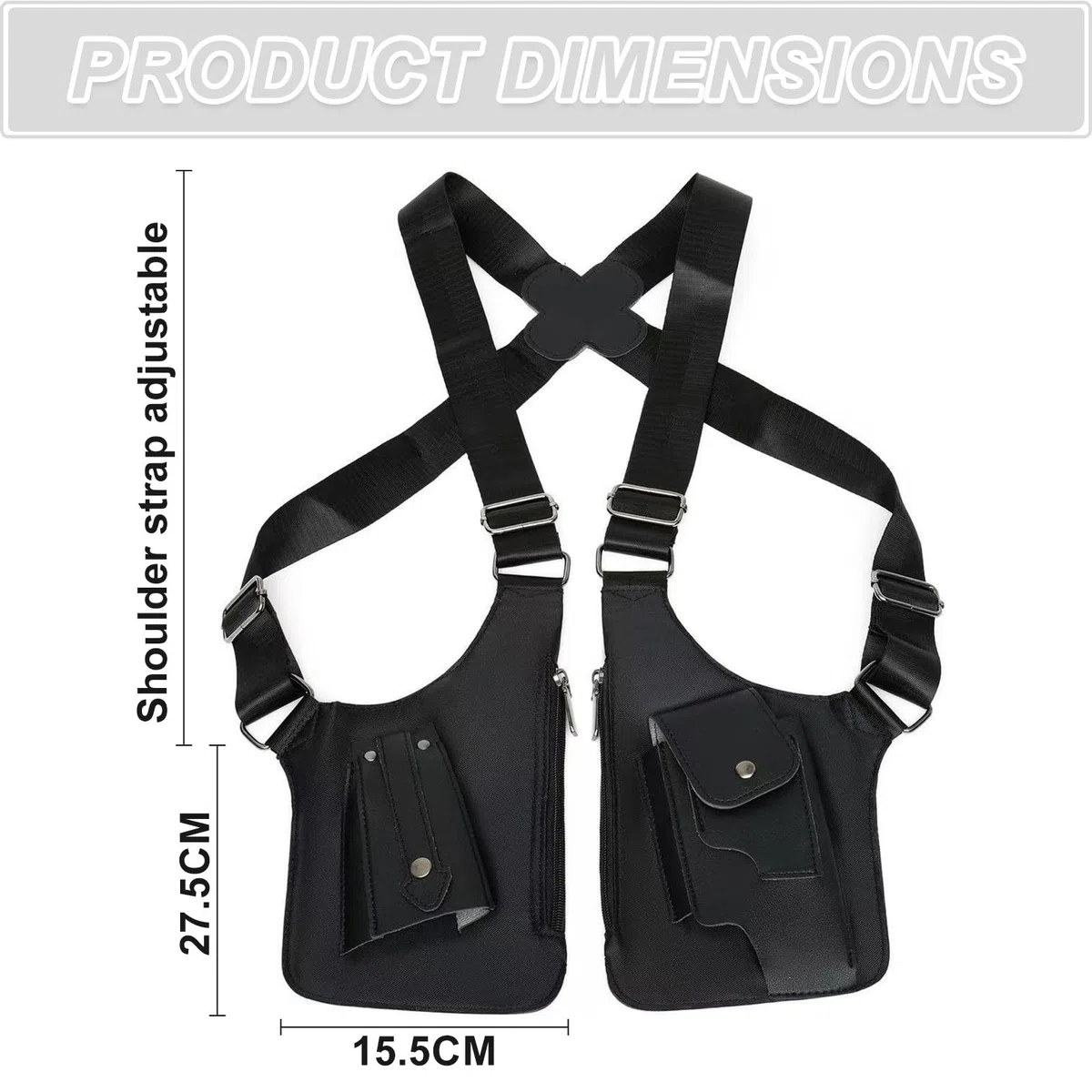 Bolso de Hombro Oculto para Antebrazo, Mochila de la Bolsa de Seguridad, Bolsa de Pecho Antirrobo para Viajes al Aire Libre
