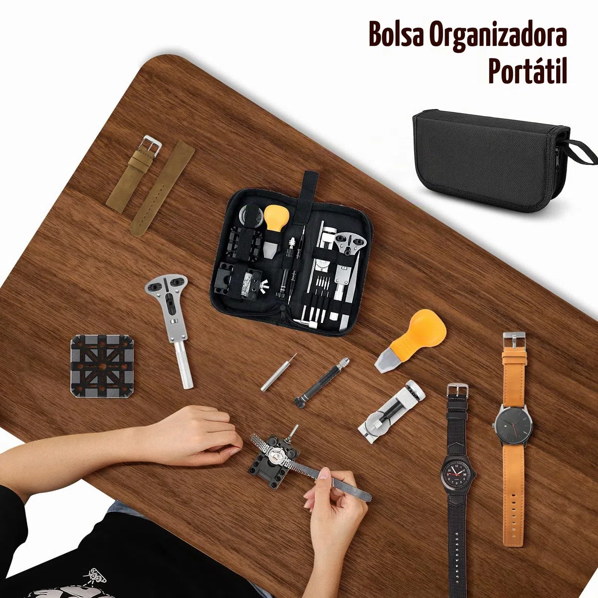 AiQInu Juego de Herramientas de relojería Watch Repair kit01