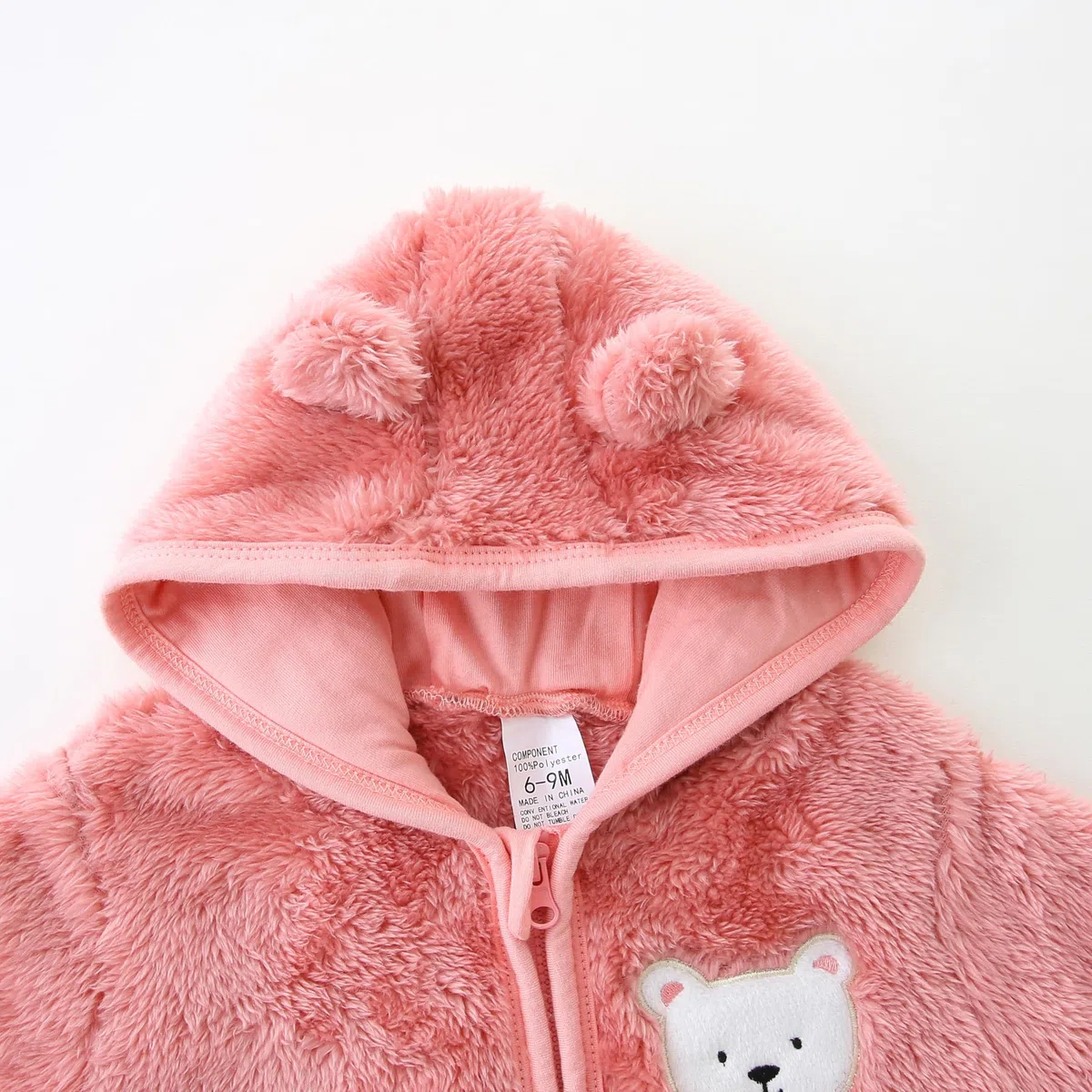 Mono de Lana para bebé recién, Bebé Niños Niñas Mono Vellón Mameluco Bebe con Capucha, Nacido Ropa de Dormir con Orejas para Niñas Niños, Buzo recién Invierno Polar 0-12 Meses