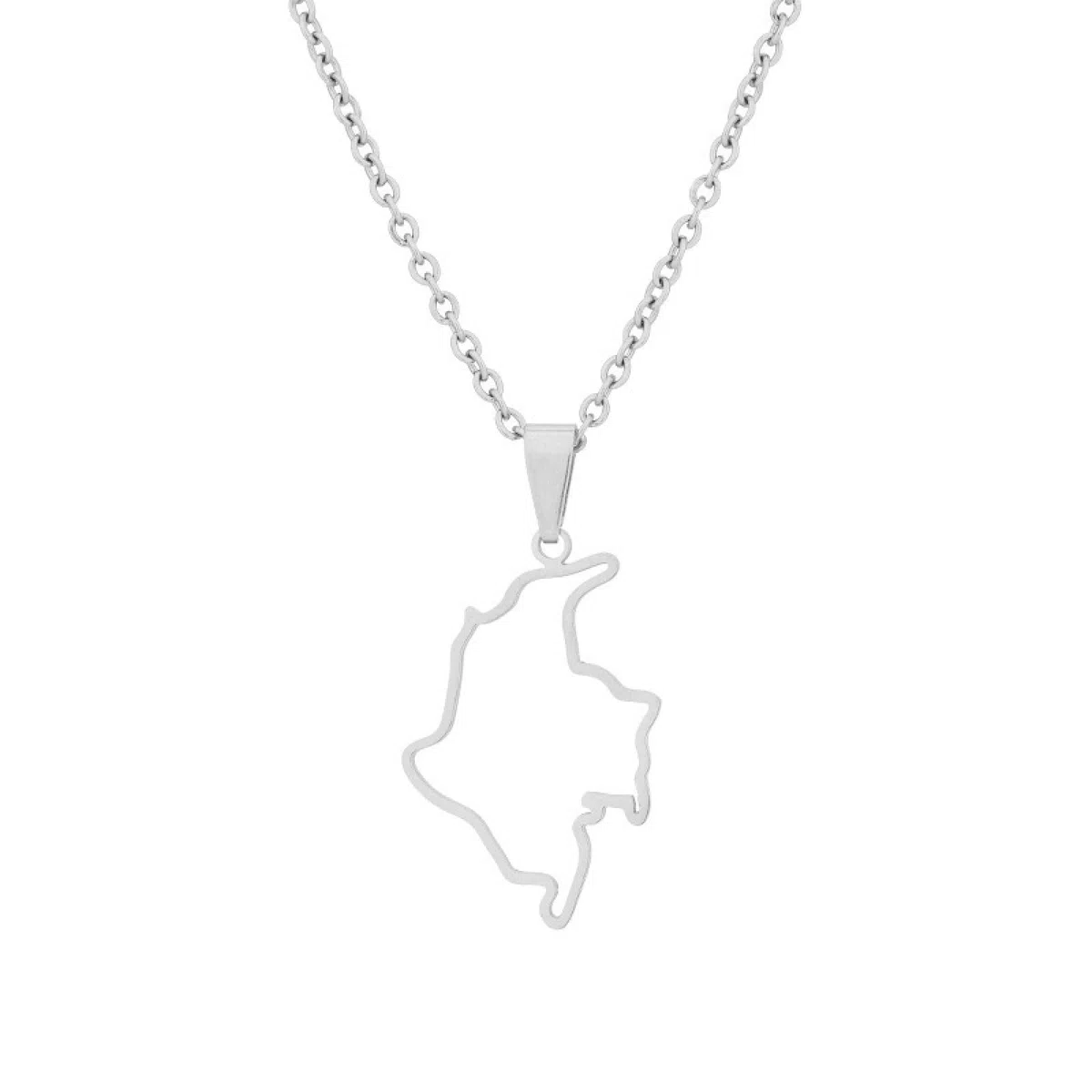 Collar con Colgante De Mapa De Colombia, Colgante Étnico De Moda con Mapas De País De Colombia, Adorno Colgante Hueco con Bandera Nacional, Joyería con Dije Patriótico para Mujeres Y Hombres