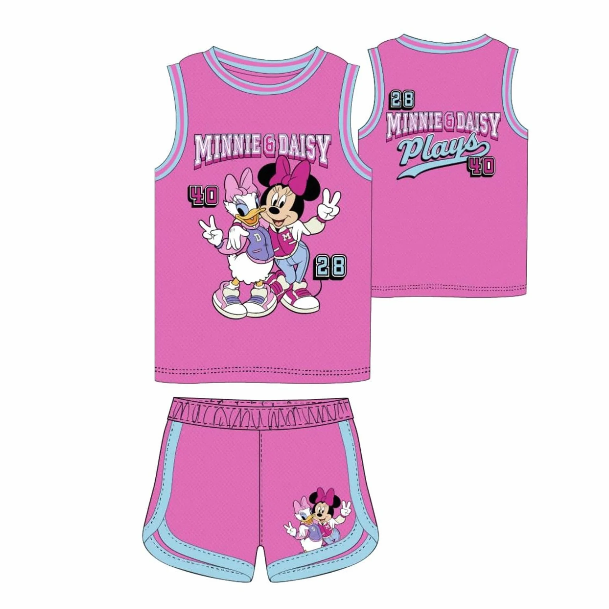 Conjunto 2 piezas deporte Minnie infantil unisex – Conjunto 2 piezas deporte con licencia Minnie para niños y niñas en cole, parque y ocio diario