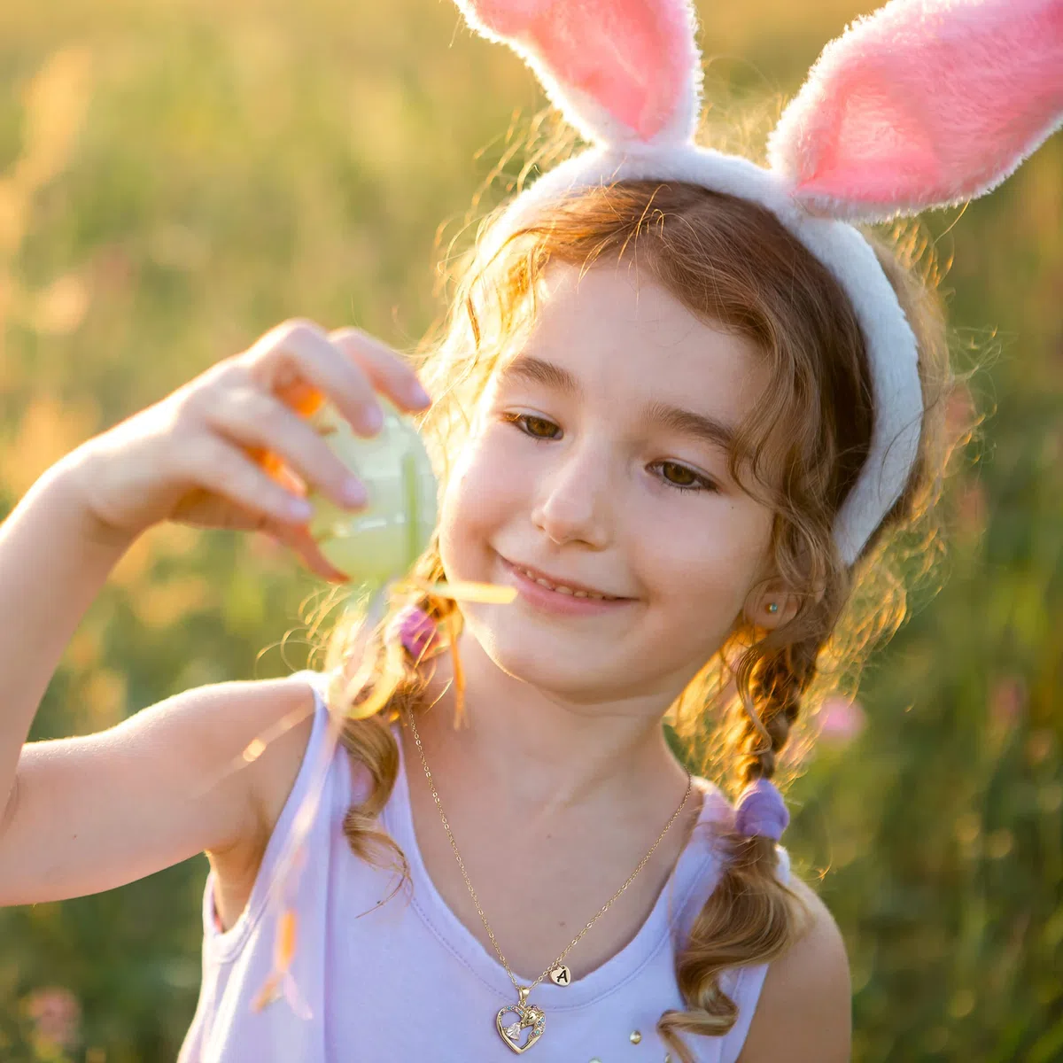 TINGN Regalos de unicornio para niñas, collares de corazón e inicial, joyería de unicornio para niñas, regalos de cumpleaños, Navidad y San Valentín