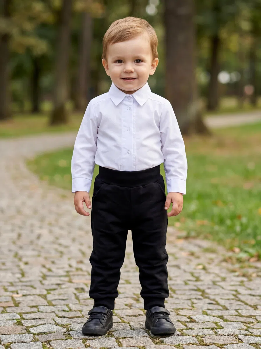 TupTam Body Bebé Niño con Cuello – Body Bebé Manga Larga Estilo Camisa – Ropa Bebe Niño 0-3 Meses para Ceremonia