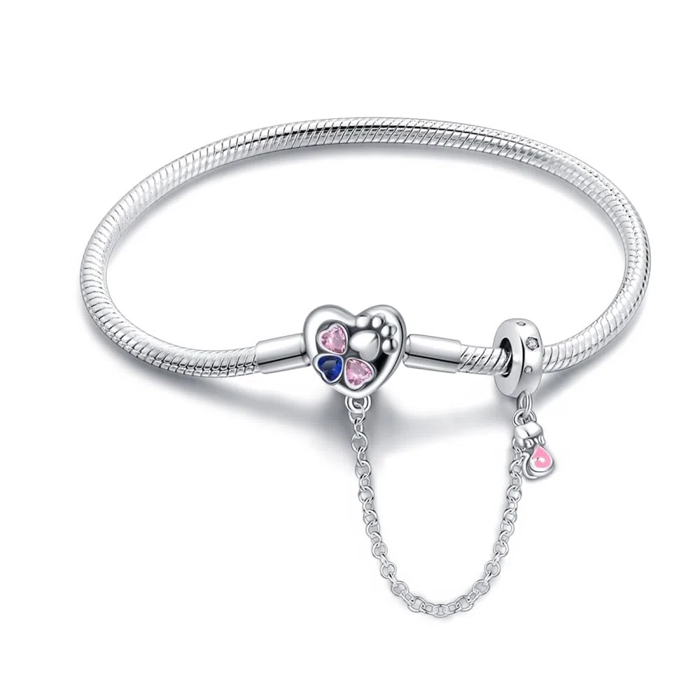 KUNSIR Joyería Pulsera de Mujer plata 925 Compatible con Abalorios, Serpiente Pulsera Compatible con Pandora Abalorios,Los Mejores Regalos para Chicas