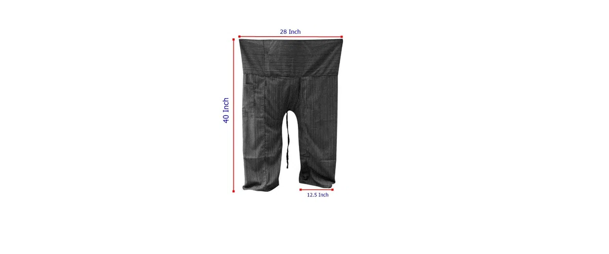 Pescador Pantalones Tailandeses Pantalones Tamaño Libre Yoga Algodón