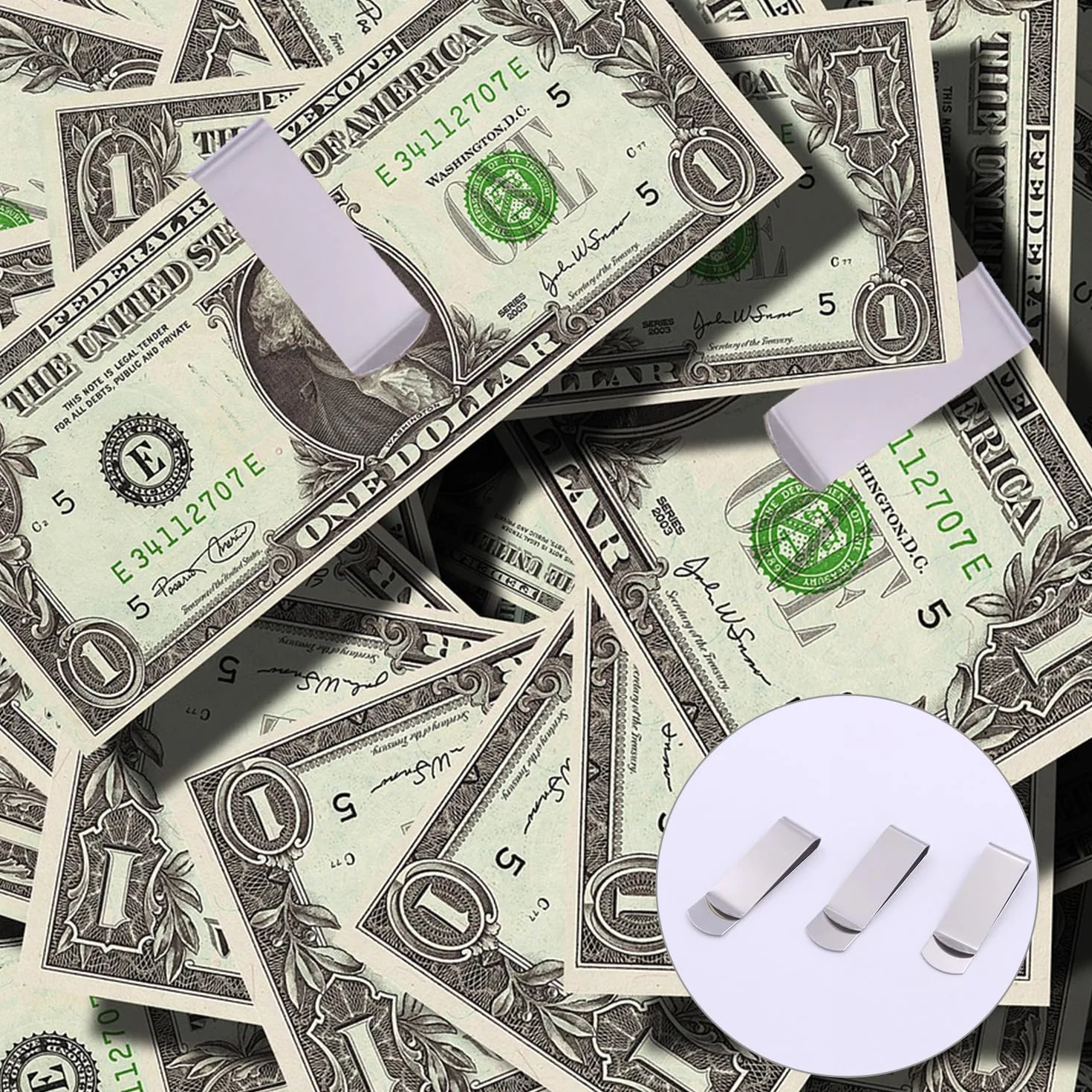 Pinza para billetes de 30 piezas,BOSOIRSOU Billetera de Acero Inoxidable Titular de la Tarjeta de Crédito Clip de Dinero en Efectivo para Hombres Mujeres,Titular de la Tarjeta de Negocios de Bolsillo