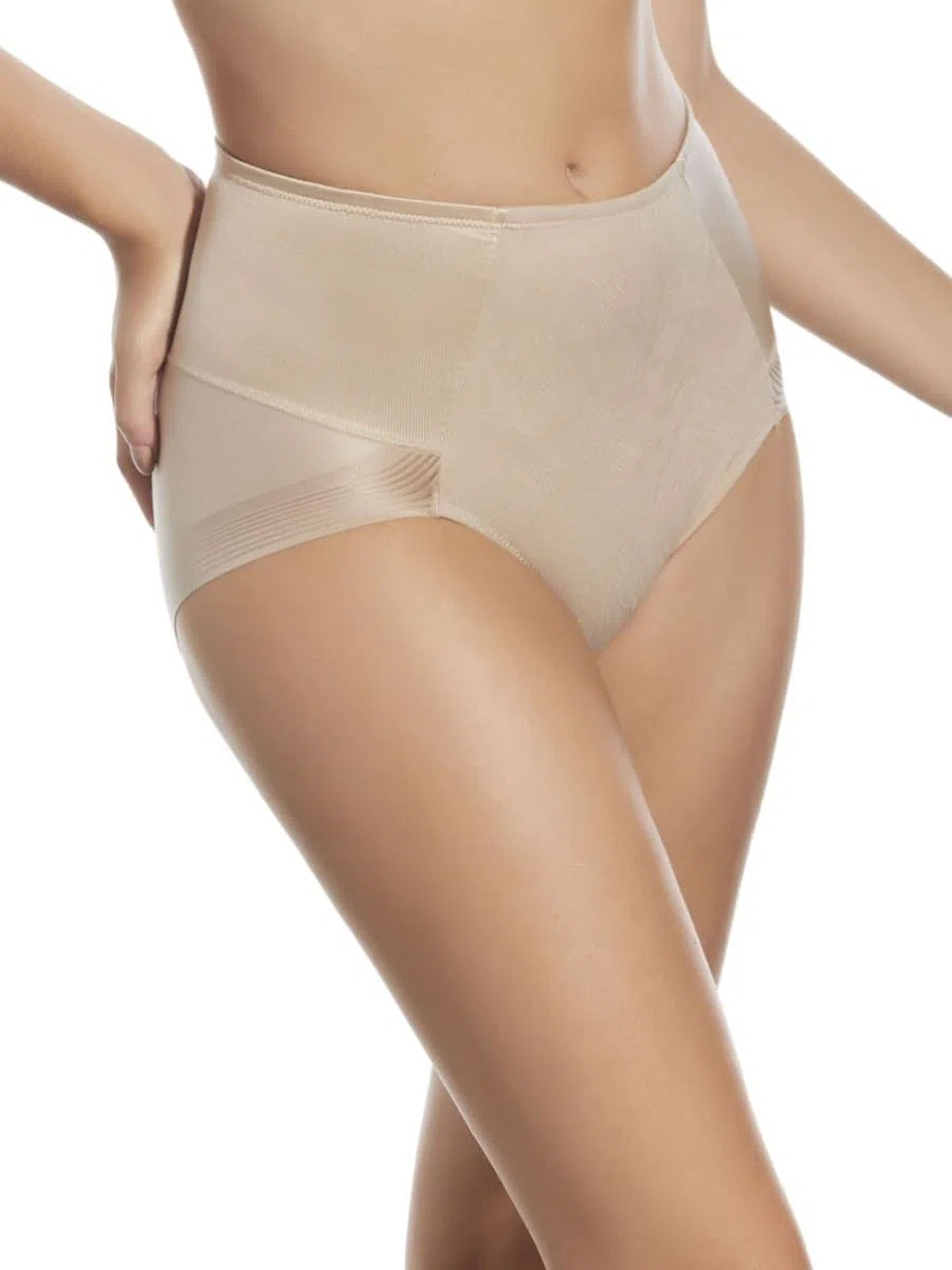 Selene, Braga Moldeadora de Mujer Cintura Alta con Motivo Floral Frontal, Braguita Sin Transparencias, Colección Violeta Control