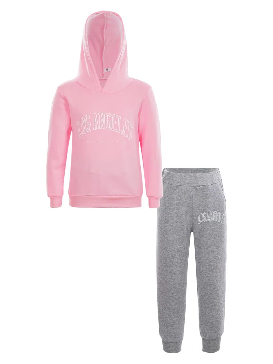 Conjunto de Dos Piezas Unisex Niño Niñas Invierno Otoño Hoodie Sudadera Sweatshirt y Pantalones de chándal Running Jogger Correr Pants