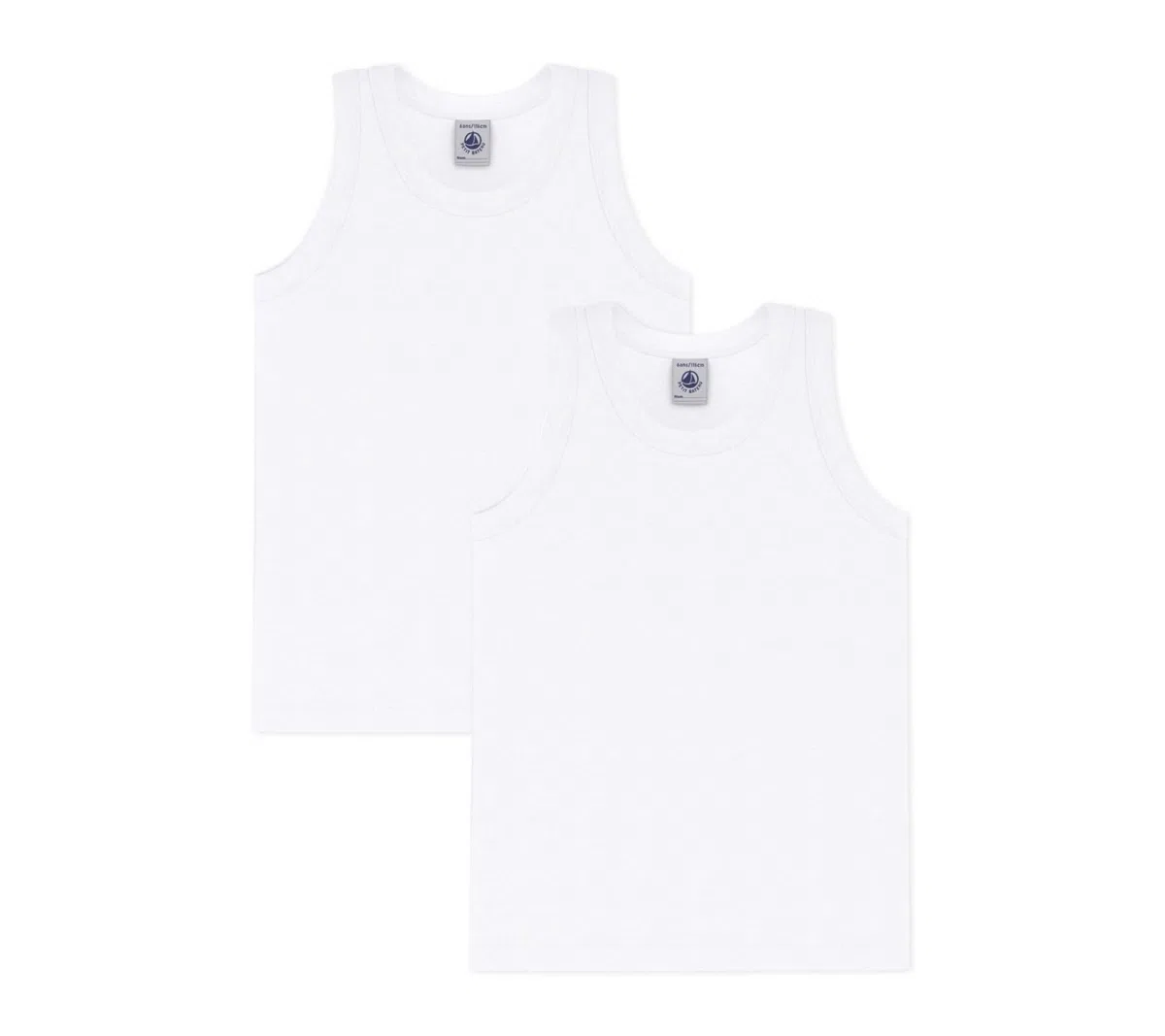 Petit Bateau A0bn1 Camisetas sin Mangas Niños (Pack de 2)