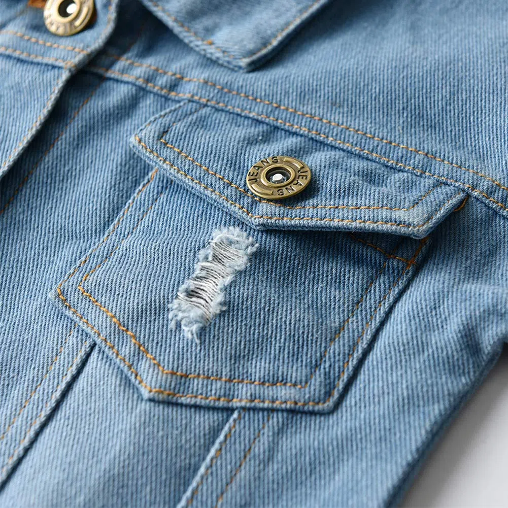 FYMNSI Bebé Niño Niña Chaquetas Vaquera con Capucha Abrigos para Infantil Moda Denim Jacket de Manga Larga Ropa de Mezclilla Jacket Primavera Otoño Casual Outwear