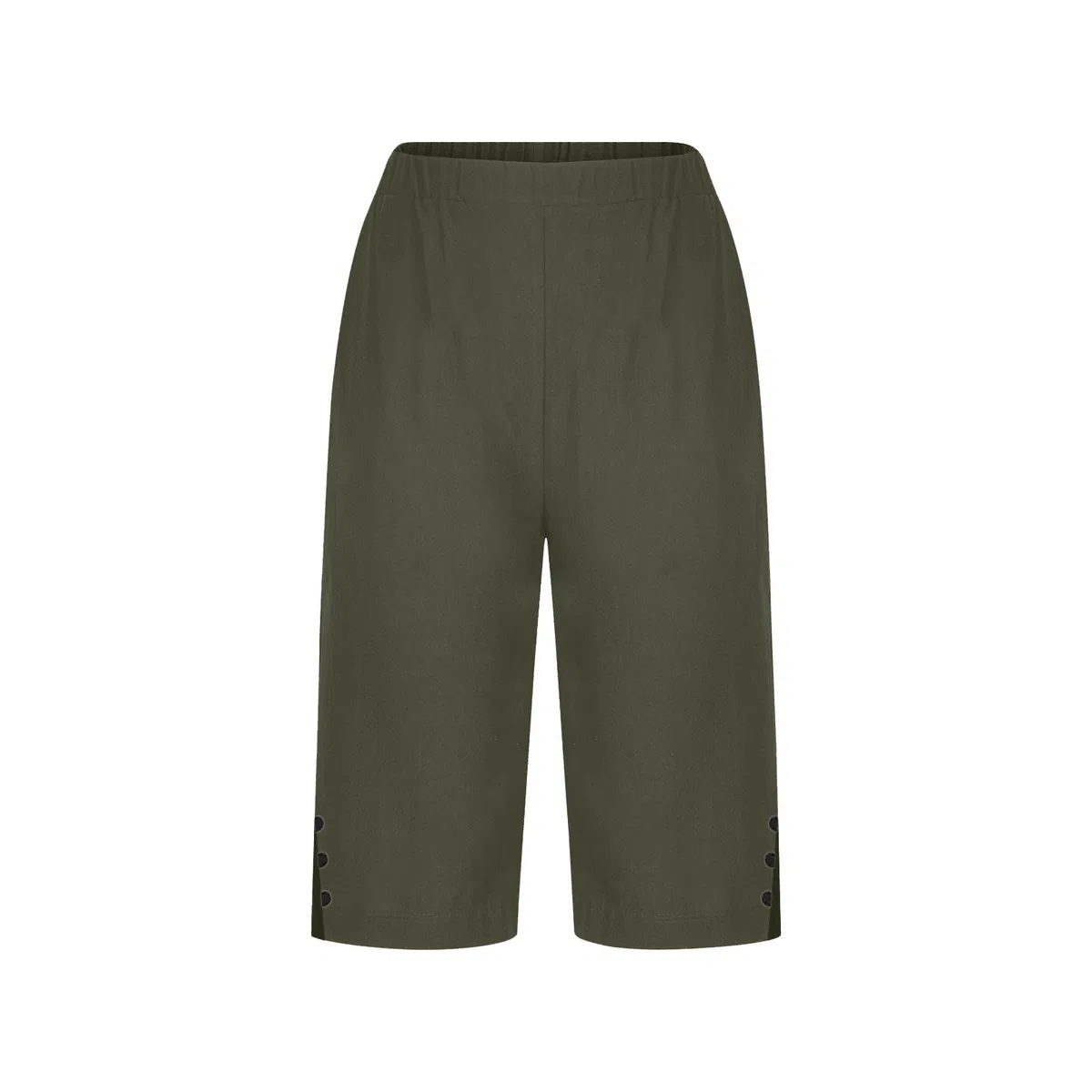 Pantalon Corto Mujer,Algodón y Lino Pantalones Cortos Deportivos Ligero Shorts Verano Cintura Alta Elástica Pantalón de Pierna Rectos Cómodo Transpirable Pantalón Corto Bermudas Mujer Verano
